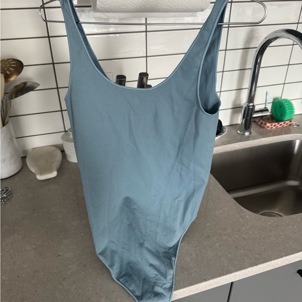 SKIMS Slate Blue Bodysuit